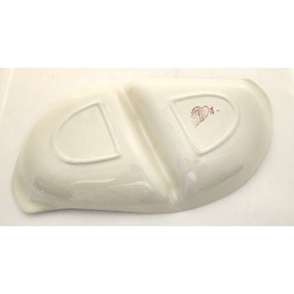 DISH-DOUBLE SIDED-RED WING-Capistrano Swallow Birds-Vintage-MCM-Serving Dish - Picture 6 of 8